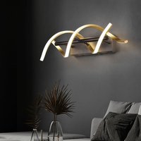 Wandleuchte dimmbar Modern Designlampe Wand schwarz Wohnzimmerleuchte messing, cct Switch Dimmer, Alu, led 22W 2800Lm, BxH 13x47 cm Wandleuchte dimmbar Modern Designlampe Wand schwarz Wohnzimmerleuchte messing, cct Switch Dimmer, Alu, led 22W 2800Lm, BxH 13x47 cm von ETC-SHOP