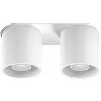 Etc-shop - Weiße Deckenleuchte für die Küche Aluminium runde moderne Deckenlampe Loft 2 flammig, Spot, LxBxH 26x12x11 cm, Esszimmer von ETC-SHOP