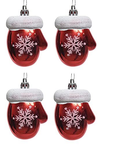 4er Set Christbaumschmuck Motiv Handschuh rot PVC bruchfester Baumschmuck 4er Set Christbaumschmuck Motiv Handschuh rot PVC bruchfester Baumschmuck von ETC