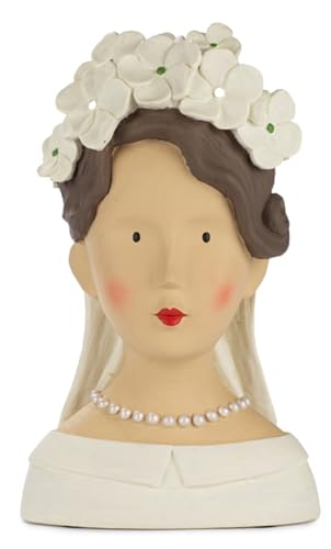 ETC Baden Import Ladykopf Dekokopf Dekobüste Dame als Braut mit Blumenkranz und Perlenkette ETC Baden Import Ladykopf Dekokopf Dekobüste Dame als Braut mit Blumenkranz und Perlenkette von ETC