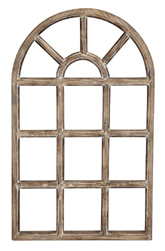 ETC Nostalgie Holz Deko Fenster braun gewischt halbrund 36 x 2 x 58 cm - Wanddekoration für Haus und Garten - Vintage - Shabby Chic ETC Nostalgie Holz Deko Fenster braun gewischt halbrund 36 x 2 x 58 cm - Wanddekoration für Haus und Garten - Vintage - Shabby Chic von ETC
