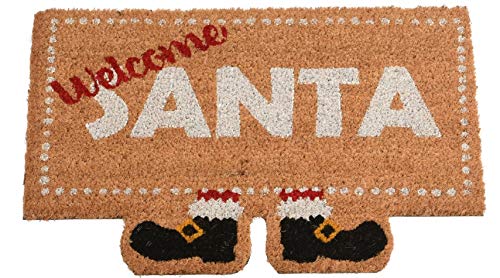 ETC dekorative weihnachtliche Kokos Fussmatte mit Nikolausschuhen HoHoHo oder Welcome Santa mit PVC-Antirutsch-Rücken ETC dekorative weihnachtliche Kokos Fussmatte mit Nikolausschuhen HoHoHo oder Welcome Santa mit PVC-Antirutsch-Rücken von ETC