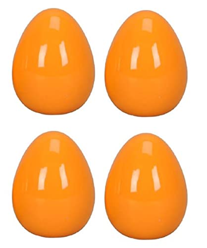 ETC dekoratives frühlingshaftes Oster-Ei Keramik-Ei Deko-Ei Keramik gelb oder orange in verschiedenen Größen (4 x klein orange) von ETC