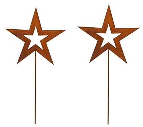 weihnachtlicher stimmungsvoller Garten-Stecker Stern am Stab Dekostern Weihnachtsstern Metall edelrost Preis für 2 Stück weihnachtlicher stimmungsvoller Garten-Stecker Stern am Stab Dekostern Weihnachtsstern Metall edelrost Preis für 2 Stück von ETC