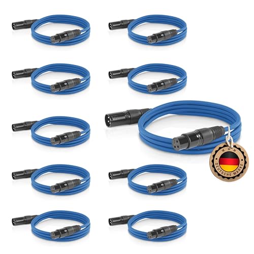 ETEC Professional 10x XLR Audio Kabel 5m - Mikrofonkabel, DMX Kabel, Symmetrische XLR Kabel für Musik, Lichttechnik, und DJ-Equipment ETEC Professional 10x XLR Audio Kabel 5m - Mikrofonkabel, DMX Kabel, Symmetrische XLR Kabel für Musik, Lichttechnik, und DJ-Equipment von ETEC