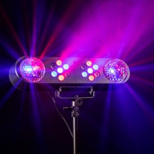 ETEC LED DJ Magic Bank 2 Partybar Effekt Scheinwerfer mit Stativ und Fernbedienung RGB Discolicht Lichtanlage Komplettset PAR Scheinwerfer Jelly Balls Moonflower von ETEC Professional Show Equipment