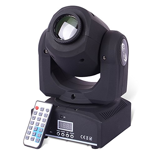 ETEC LED Moving Head E30 Pocket Spot Effekt Scheinwerfer Disco Party DJ Club Gobo Stroboskop DMX mit Fernbedienung von ETEC Professional Show Equipment