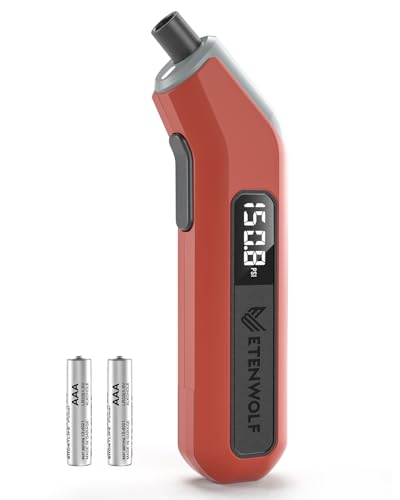 ETENWOLF T300 Reifendruck Prüfer Digitaler Luftdruckprüfer 0,2-13,8 Bar, Kalibriert auf ANSI B40.7 Grad 2A(±0,5%), LED-Display von ETENWOLF