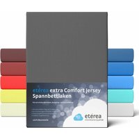 Etérea - Extra Jersey Spannbettlaken Anthrazit 140x200 - 160x220 cm - Anthrazit von ETÉREA