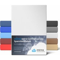 Etérea - Extra Jersey Spannbettlaken Weiss 180x200 - 200x220 cm - Weiss von ETÉREA