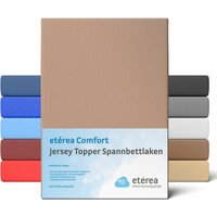 Etérea - Jersey Topper Spannbettlaken, 200x200 - 200x220 cm Stucco - Stucco von ETÉREA