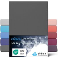 Etérea - Premium Jersey Spannbettlaken Anthrazit 180x200 - 200x200 cm - Anthrazit von ETÉREA