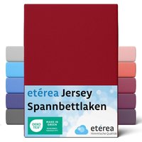 Etérea - Comfort Jersey Spannbettlaken Kirsche 100x200 cm - 120x200 cm - Kirsche von ETÉREA