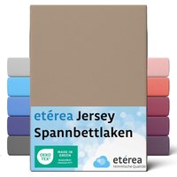 Etérea - Comfort Jersey Spannbettlaken Taupe 90x200 cm - 100x200 cm - Taupe von ETÉREA