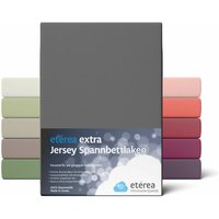 Etérea - Extra Jersey Spannbettlaken Anthrazit 180x200 - 200x220 cm - Anthrazit von ETÉREA