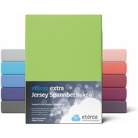 Etérea - Extra Jersey Spannbettlaken Apfelgrün 140x200 - 160x220 cm - Apfelgrün von ETÉREA