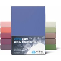 Etérea - Extra Jersey Spannbettlaken Blau 140x200 - 160x220 cm - Blau von ETÉREA