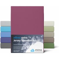 Etérea - Extra Jersey Spannbettlaken Bordeaux 140x200 - 160x220 cm - Bordeaux von ETÉREA