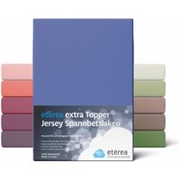 Etérea - Extra Jersey Topper Spannbettlaken 180x200 - 200x220 cm Blau - Blau von ETÉREA