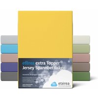 Etérea - Extra Jersey Topper Spannbettlaken 180x200 - 200x220 cm Gelb - Gelb von ETÉREA
