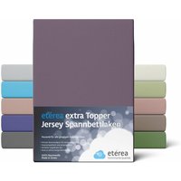 Etérea - Extra Jersey Topper Spannbettlaken 180x200 - 200x220 cm Pflaume - Pflaume von ETÉREA