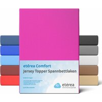 Etérea - Jersey Topper Spannbettlaken, 180x200 - 200x200 cm Pink - Pink von ETÉREA