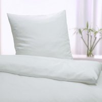 Etérea - Mako Satin Bettwäsche Uni - Baumwolle Bettwäsche-Set - angenehm fein und weich alle Größen & Farben - Weiß von ETÉREA