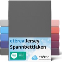 Etérea - Comfort Jersey Spannbettlaken Anthrazit 80x160 cm - 80x180 cm - Anthrazit von ETÉREA