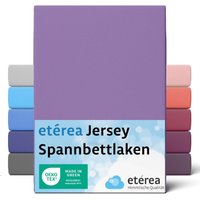 Etérea - Comfort Jersey Spannbettlaken Violett 100x200 cm - 120x200 cm - Violett von ETÉREA