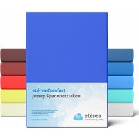 etérea Comfort Jersey Spannbettlaken Blau, 60x120 cm - 70x140 cm - Blau von ETÉREA
