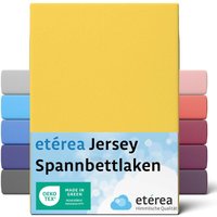 etérea Comfort Jersey Spannbettlaken Gelb 60x120 cm - 70x140 cm - Gelb von ETÉREA