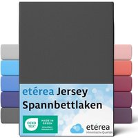 Comfort Jersey Spannbettlaken Schwarz 60x120 cm - 70x140 cm - Schwarz - Etérea von ETÉREA