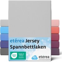 Comfort Jersey Spannbettlaken Silber 60x120 cm - 70x140 cm - Silber - Etérea von ETÉREA