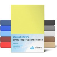 Etérea - Jersey Topper Spannbettlaken, 180x200 - 200x200 cm Gelb - Gelb von ETÉREA