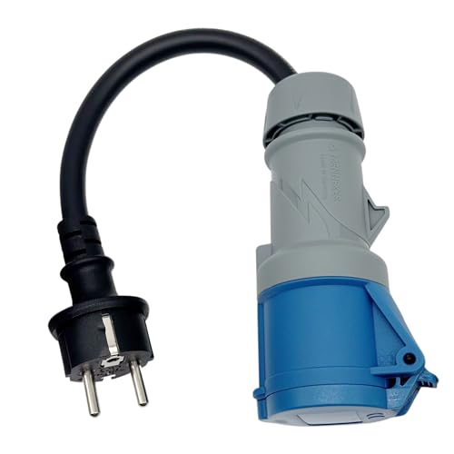 CEE ADAPTER Schuko Stecker MENNEKES Kupplung 230V Camping Boot 3x2,5mm² H07RN-F, Kabelgebunden von ETF