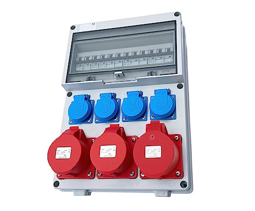 Wandverteiler 2x 16A + 1x 32A + 4x 230V Baustromverteiler Stromverteiler Verteiler Feuchtraumverteiler WVT1-2 Wandverteiler 2x 16A + 1x 32A + 4x 230V Baustromverteiler Stromverteiler Verteiler Feuchtraumverteiler WVT1-2 von ETF