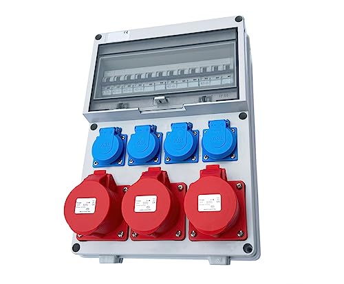 Wandverteiler 3x 16A + 4x 230V Baustromverteiler Stromverteiler Verteiler Feuchtraumverteiler WVT1-2_16A Wandverteiler 3x 16A + 4x 230V Baustromverteiler Stromverteiler Verteiler Feuchtraumverteiler WVT1-2_16A von ETF