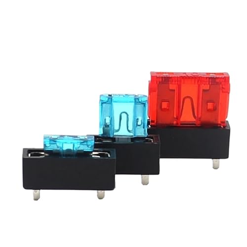 【10-5PCS Mini Small Medium 250V Car Blade Fuse Holder 4Pin Plastic Clip Fuse Seat PCB Panel Mount Insurance Blocks Safety(5A) von ETFLURZPP