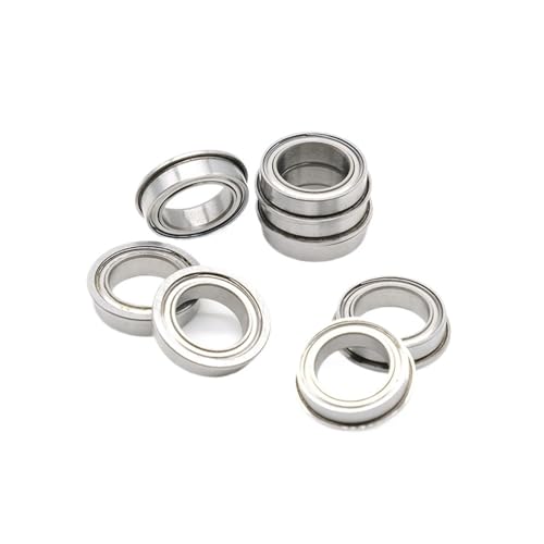 ABEC-7 F6700ZZ Flanschlager 10x15x4 mm (5 Stück) doppelt geschirmte Rillenkugellager mit Flansch F6700 Z ZZ F6700Z von ETFLURZPP
