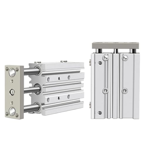 Größe Kompakter Führungszylinder BOHRUNG 12 16 20 25 32 40 50 63 Hub 10 20 25 30 40 50 75 100 125 150 200 250 300(Stroke 150mm) von ETFLURZPP