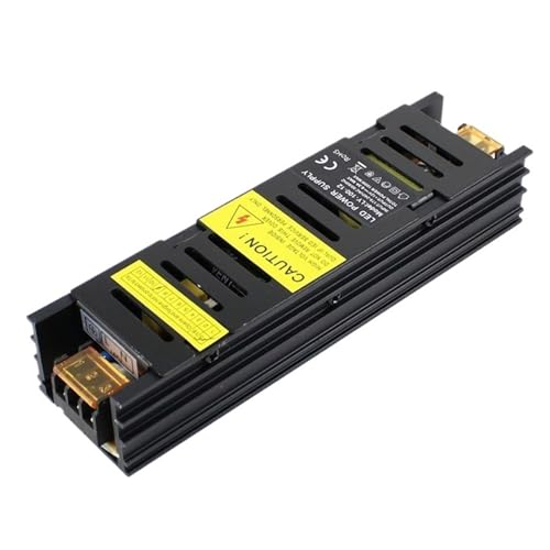 LED-Treiber 12VDC 100W 8A Konstantspannungs-Schaltnetzteil 220V AC zu DC Beleuchtungstransformator Schwarz Aluminium Indoor von ETFLURZPP