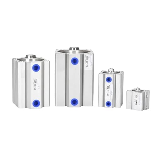 Luftzylinder Pneumatisch Kompakt 12 16 20 25 32mm Bohrung Bis 5 10 15 20 25 30 35 40 45 50 100mm(SDA Bore 32mm) von ETFLURZPP