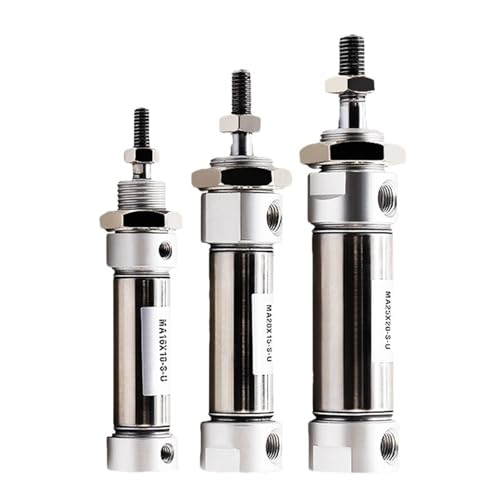 MA16/20/25-25X50*75X100*125X150X200S-U Runde-End Edelstahl Doppel Wirkenden Mini Pneumatische Luft Zylinder(Stroke 40mm) von ETFLURZPP