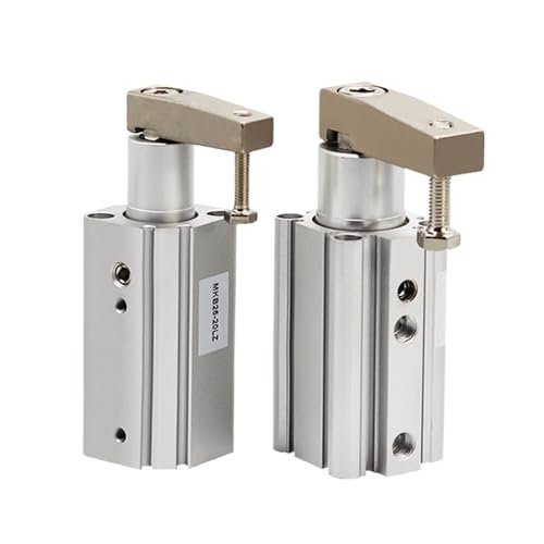 MKB25/32-10R/20L/30R Schwenkt 90 Grad Winkelzylinder Spannbohrung 32mm 40mm Pneumatische Luftzylinder Zurück(MKB32x20RZ) von ETFLURZPP