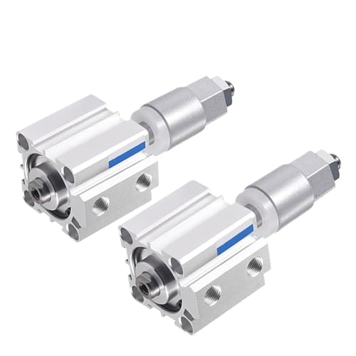 SDAJ20/25/32/40/50/63/80/100 Doppeltwirkender Kolben Aluminiumlegierung Einstellbarer Hub Kompakter Dünner Luftpneumatikzylinder(Stroke 50-30mm) von ETFLURZPP