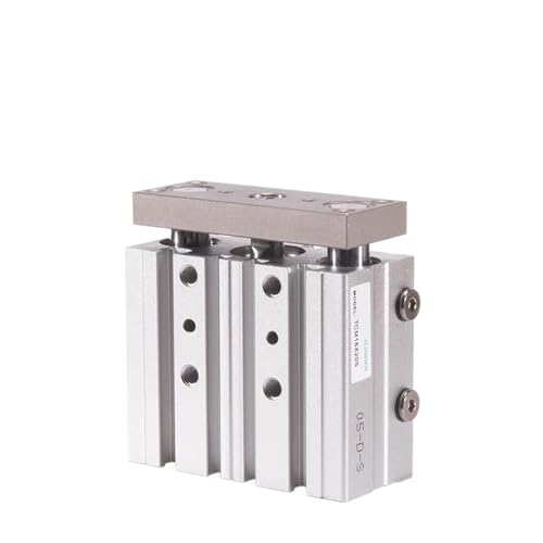 Zylinder TC TCM-Serie 25 Mm Bohrung TCM25 Dreistangenzylinder Pneumatischer Zylinder Bronzelager Mit Magnet Doppeltwirkend(TCM25X50S) von ETFLURZPP