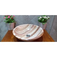 Marmor Runden Aufsatz Waschbecken Kreis Badezimmer Schiff Ms300 von ETHICALLYMADE
