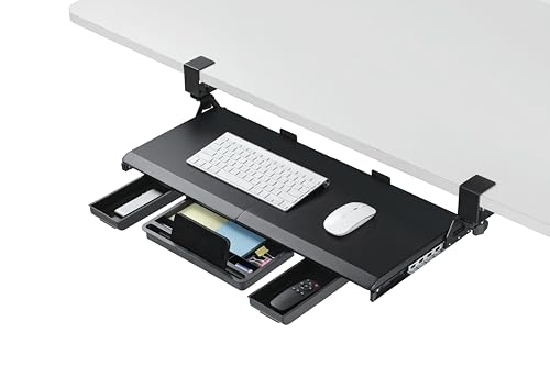 ETHU Tastaturablage unter dem Schreibtisch (Schwarz1) von ETHU