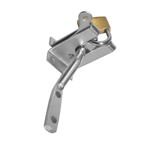 ETHZZLE 1 Satz Automatischer Türriegel mit Schloss Kohlenstoffstahl für Zauntore Gartentüren und Holzpfosten Stabiler und Sicherer Riegel für Höfe und Weideflächen ETHZZLE 1 Satz Automatischer Türriegel mit Schloss Kohlenstoffstahl für Zauntore Gartentüren und Holzpfosten Stabiler und Sicherer Riegel für Höfe und Weideflächen von ETHZZLE