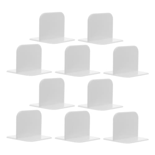 ETHZZLE 10 Stück Teiliges Möbel Wandanker Selbstklebend ohne Bohren Rutschfester Kipp Schutz für Bücherregal Kommode Schrank Kindersicher Weiß Einfache Montage Unauffälliges Design von ETHZZLE